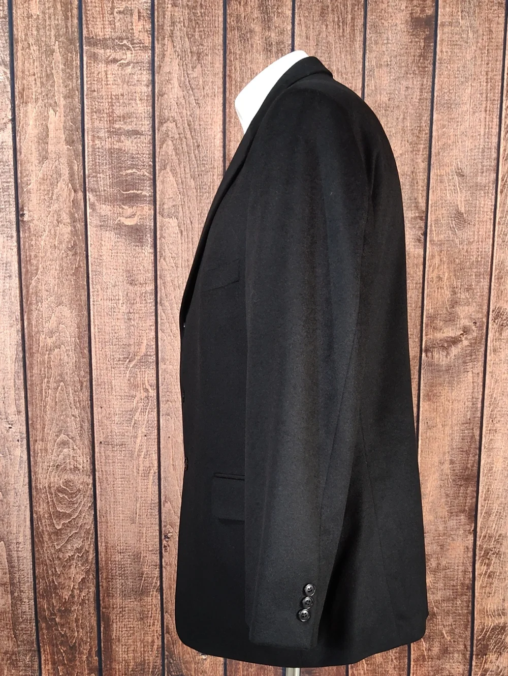 Lanificio Columbo Italy Pure Black Cashmere Mens Blazer Like New